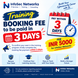 Training Booking Fees INR 5000 within 3 days Training Booking Fees INR 5000 within 3 days